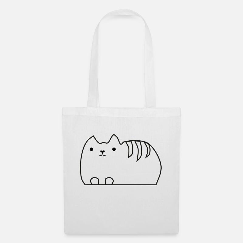 cat - Tote Bag - white