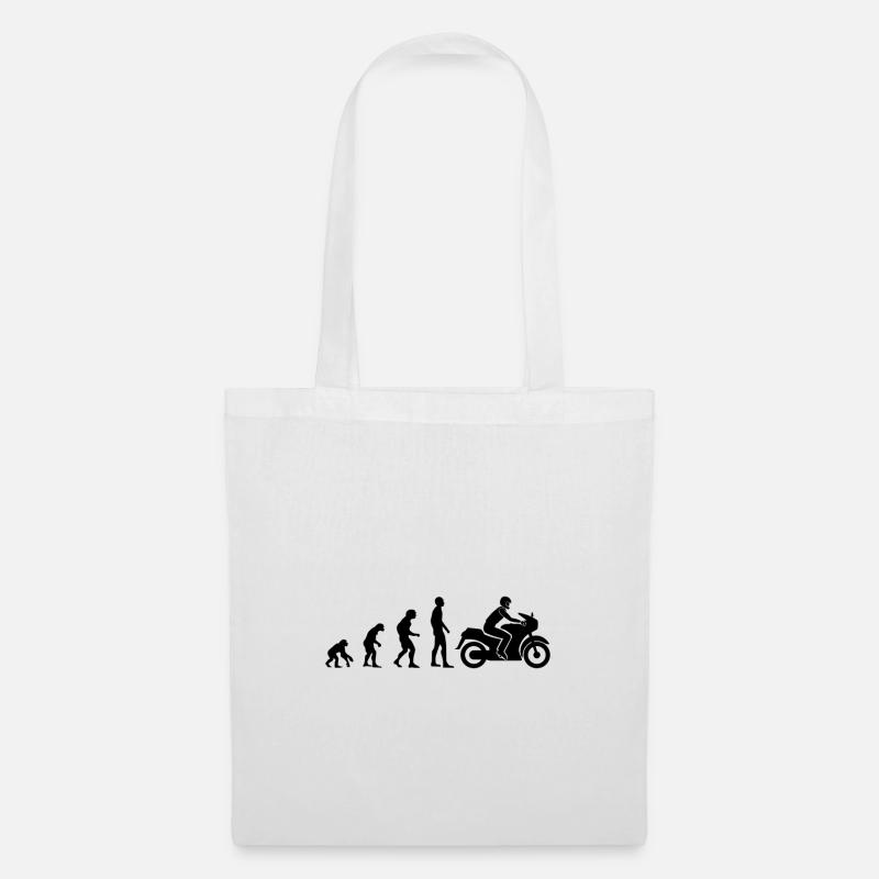 evolution motard biker motocyclisme - Sac en tissu - blanc