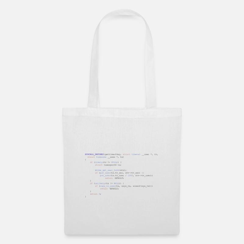 Code du logiciel - Sac en tissu - blanc