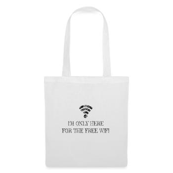 Wifi gratuit - Sac en tissu - blanc - Devant