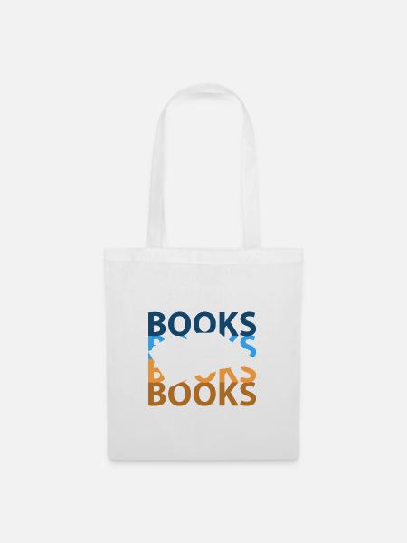 Bücher Buch - Stoffbeutel - Weiß