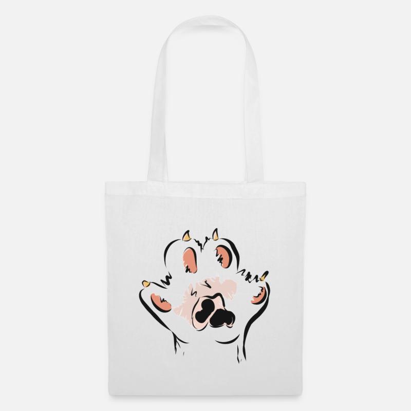 chat chat donne moi 5 - Sac en tissu - blanc