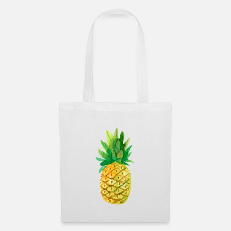 Ananas børste - Mulepose - hvid