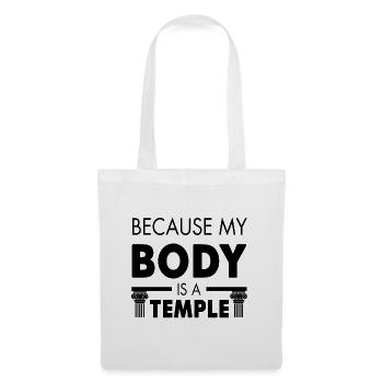 Weil mein Körper ein Tempel ist - Stoffbeutel - Weiß - Vorne