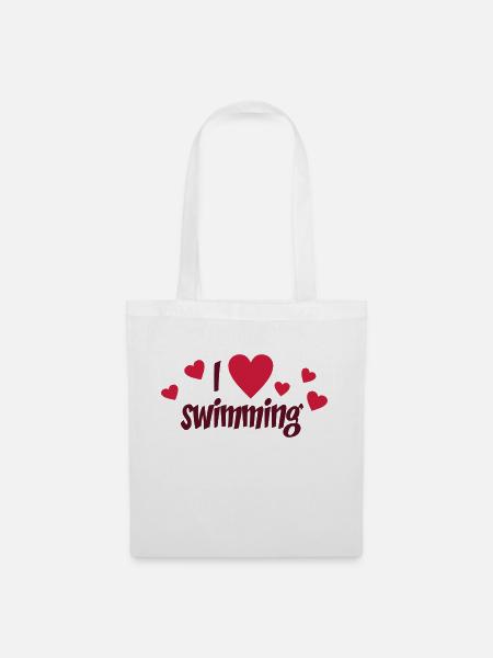schwimmen - Stoffbeutel - Weiß