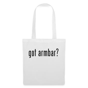 brazilian jiu jitsu bjj got armbar - Sac en tissu - blanc - Devant