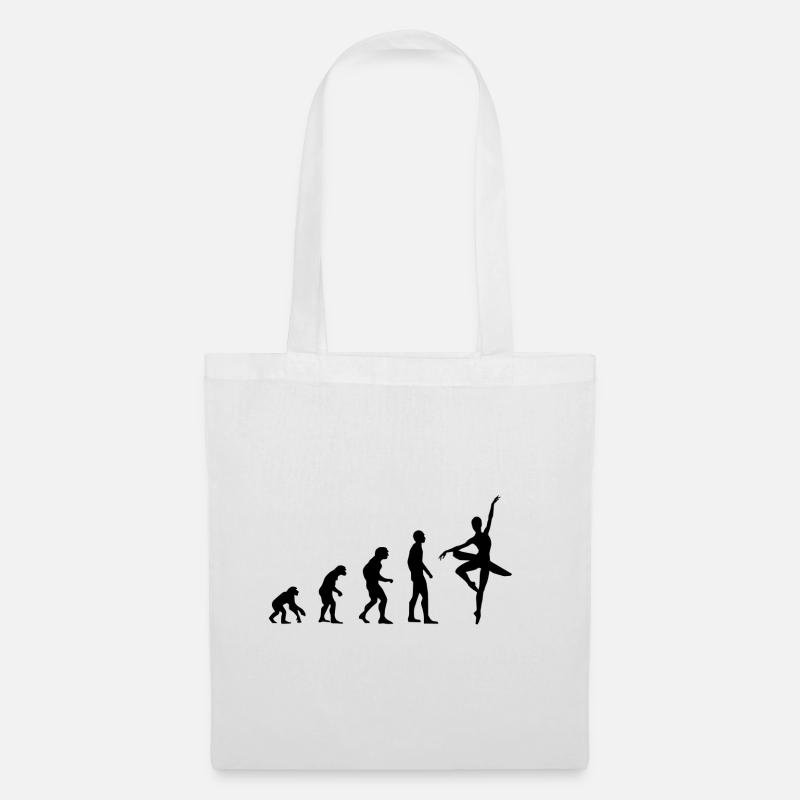 Ballerina Evolution Geschenk idee Balletttänzerin - Stoffbeutel - Weiß