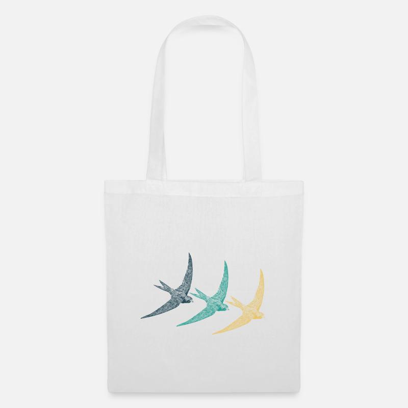 Vogel Heimische Vögel Singvogel Schwalbe Geschenk - Stoffbeutel - Weiß