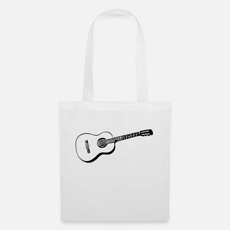 Gitarre - Stoffbeutel - Weiß