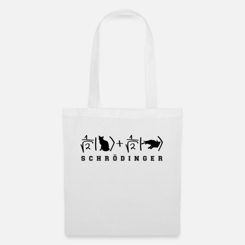 Schrödinger Katze - Stoffbeutel - Weiß