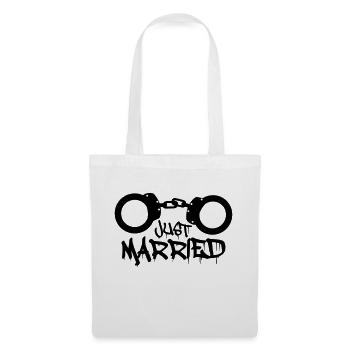 Just married prisonnier menotté drôle - Sac en tissu - blanc - Devant