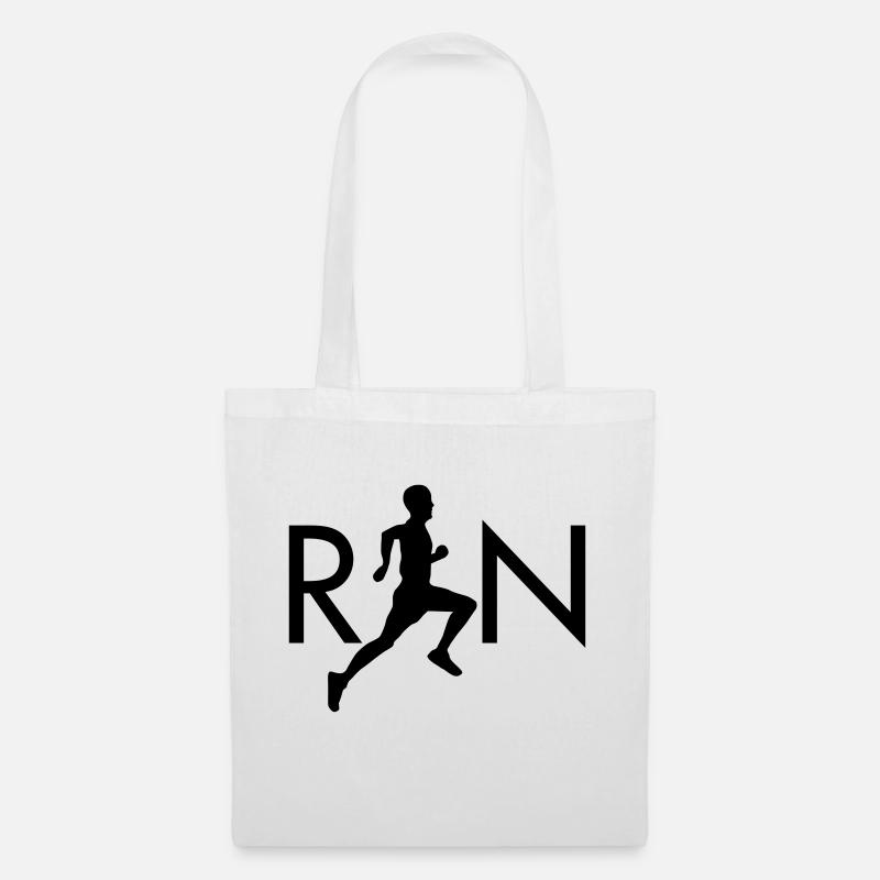 Run (Silhouette Runner) - Stoffbeutel - Weiß
