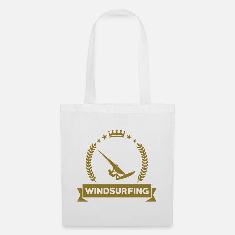 Windsurfen / Windsurfer / Windsurf / Windsurfing - Stoffbeutel - Weiß