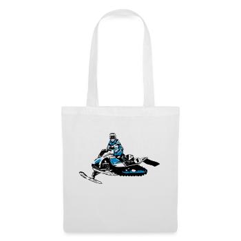 Snowmobil - Motorschlitten - Snowmobile - Stoffbeutel - Weiß - Vorne