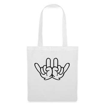 hand comic party signs - Stoffbeutel - Weiß - Vorne