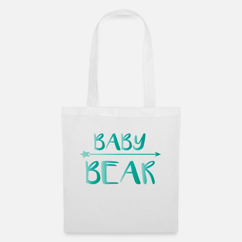 Baby Bear mit Pfeil - Stoffbeutel - Weiß
