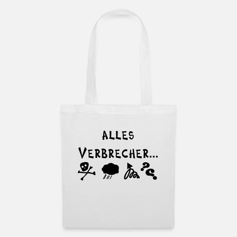 alles Verbrecher - Stoffbeutel - Weiß