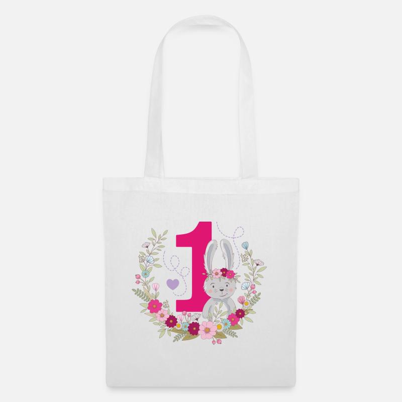 1. Geburtstag Mädchen erster Geburtstag Geschenk - Stoffbeutel - Weiß