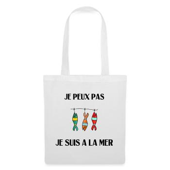 JE PEUX PAS. MER. VACANCES. VOYAGE. ETE. SOLEIL - Sac en tissu - blanc - Devant