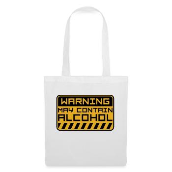 Avertissement peut contenir de l’alcool - Sac en tissu - blanc - Devant