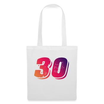 Symbole de 30 chiffres - Sac en tissu - blanc - Devant