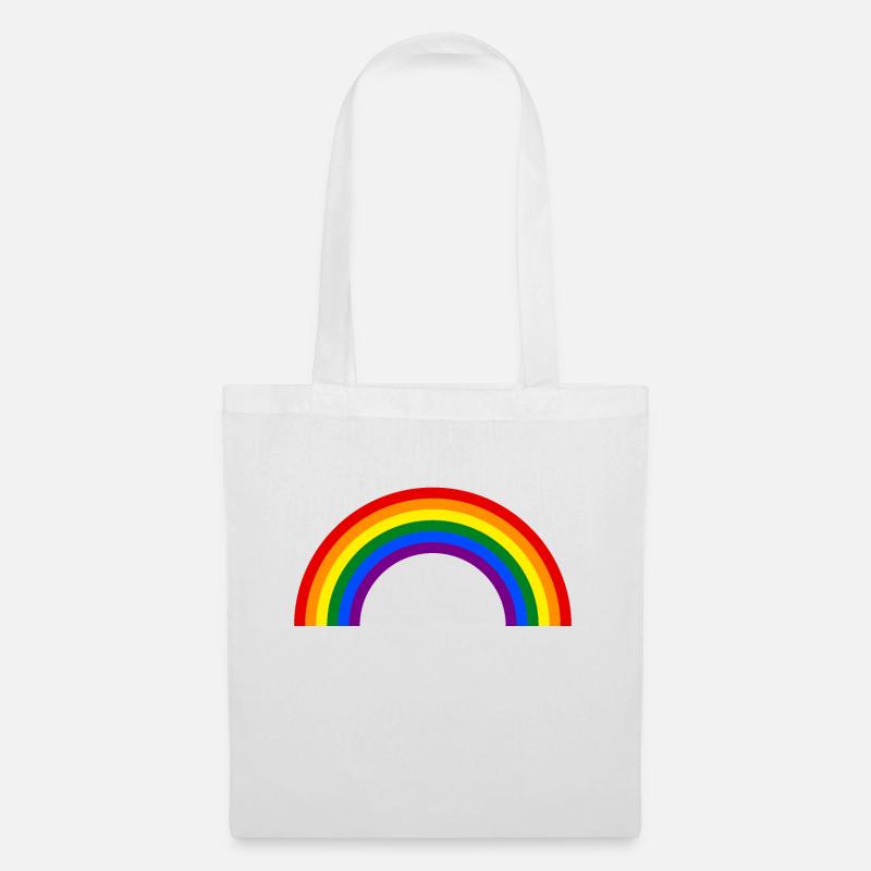 LGBTQ Regenbogenfarben - Stoffbeutel - Weiß
