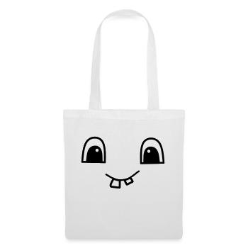 Cute face with two teeth - Stoffbeutel - Weiß - Vorne