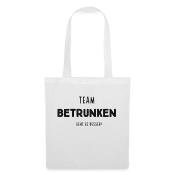 Betrunken - Stoffbeutel - Weiß - Vorne