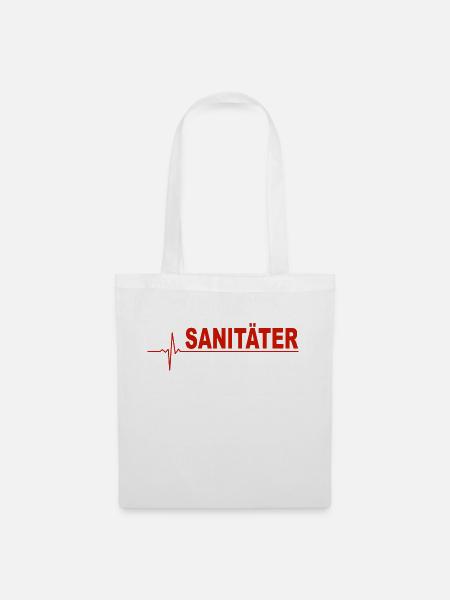 Sanitäter Krankenwagen Rettungssanitäter - Stoffbeutel - Weiß