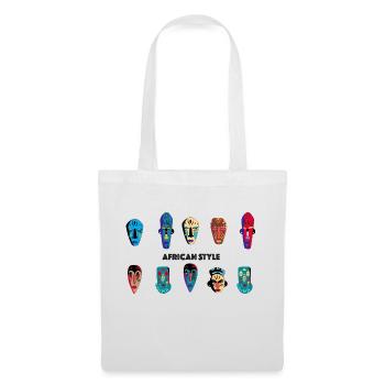 Afrique - Sac en tissu - blanc - Devant