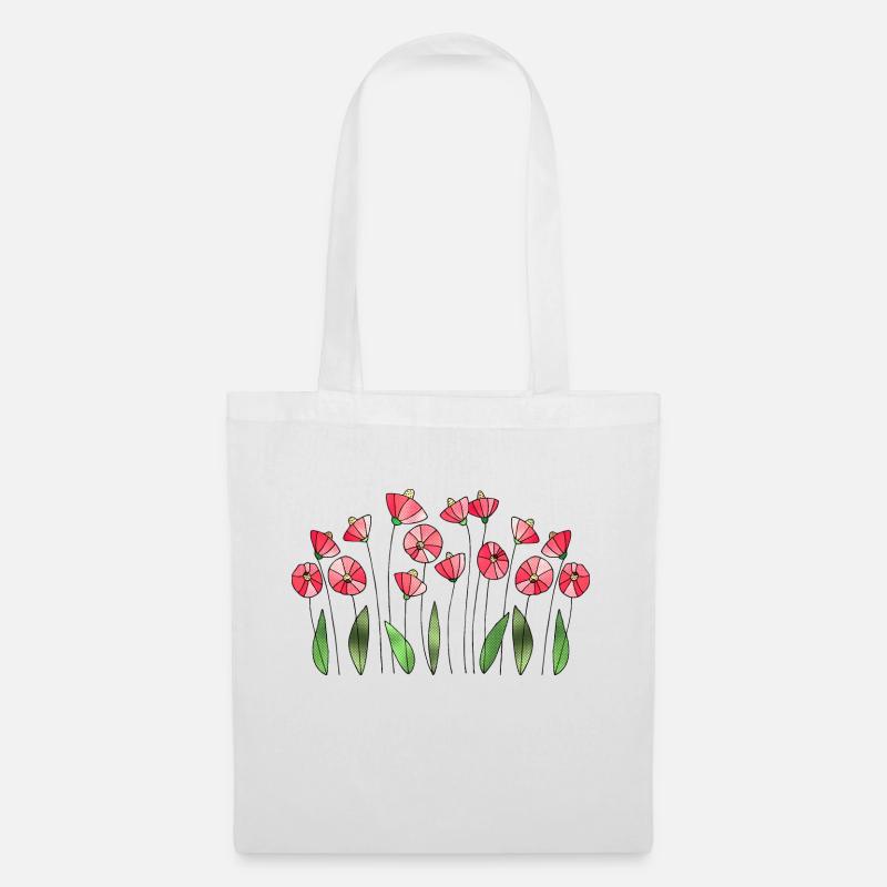 Fleur - Sac en tissu - blanc