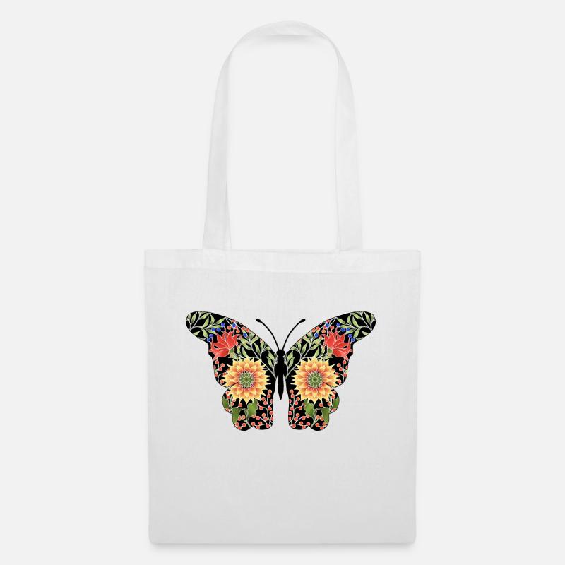 Papillon - Sac en tissu - blanc