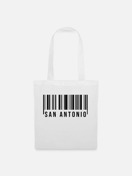 San Antonio Barcode - Stoffbeutel - Weiß