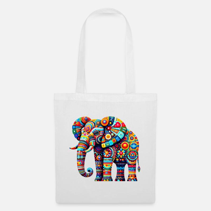 Elefant - Stoffbeutel - Weiß