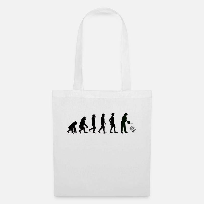 Evolution Gärtner schwarz - Stoffbeutel - Weiß