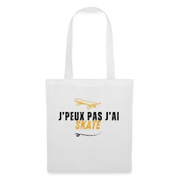 je peux pas j'ai skate - Sac en tissu - blanc - Devant