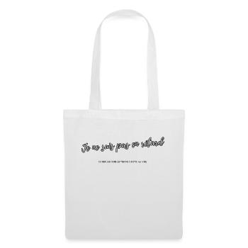 Je ne suis pas en retard - Sac en tissu - blanc - Devant