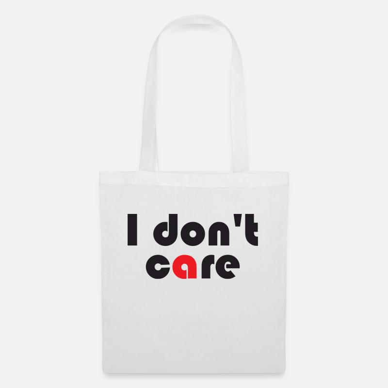 I don´t care - Stoffbeutel - Weiß