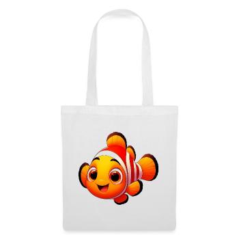 Poisson-clown - Sac en tissu - blanc - Devant
