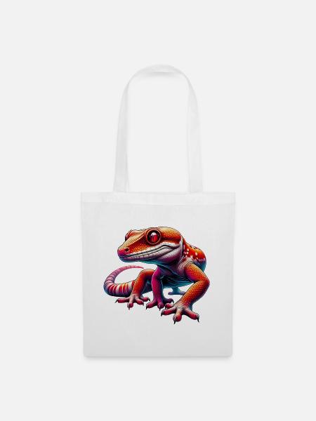 Gecko - Stoffbeutel - Weiß