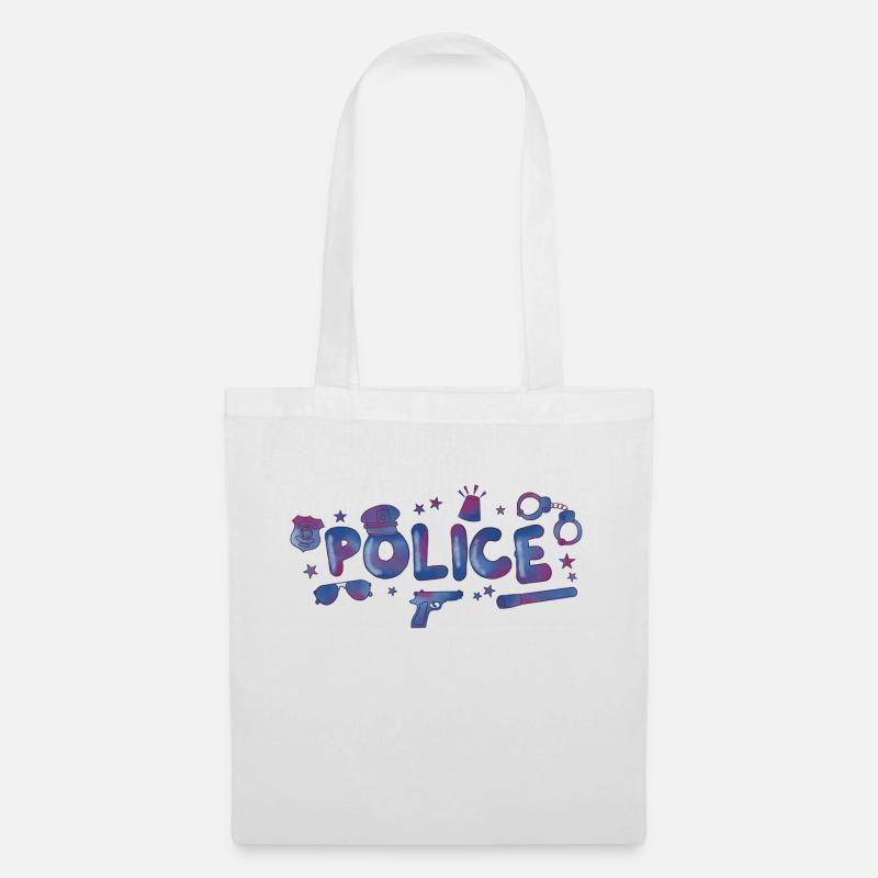 Police - Stoffbeutel - Weiß