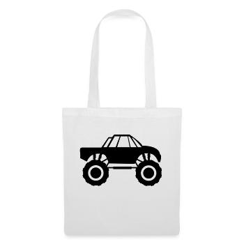 camion monstre - Sac en tissu - blanc - Devant