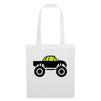 camion monstre - Sac en tissu - blanc - Devant