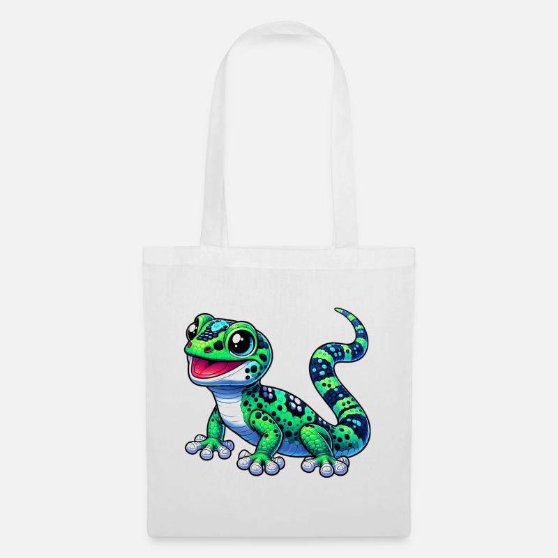 Gecko - Stoffbeutel - Weiß