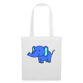 elefant - Stoffbeutel - Weiß - Vorne