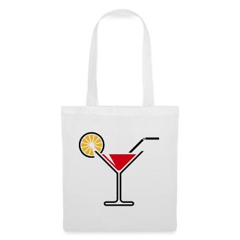 Cocktail Glass / Martini Glass (Red) - Tote Bag - white - Front