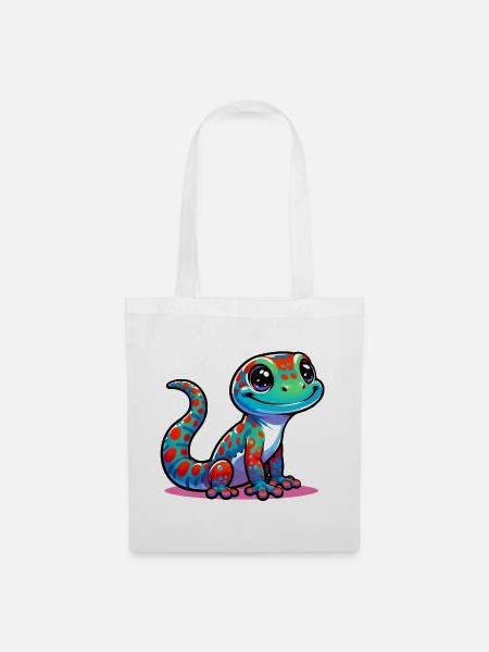 Gecko - Stoffbeutel - Weiß