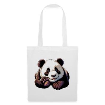 Panda - Stoffbeutel - Weiß - Vorne