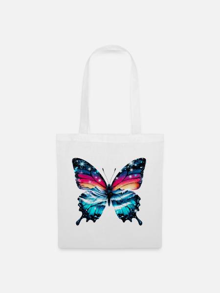 Schmetterling - Stoffbeutel - Weiß