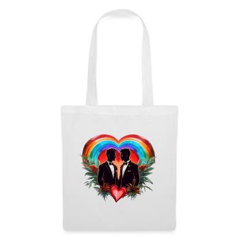 The magic of the moment: elegant cheerful silhouettes - Tote Bag - white - Front